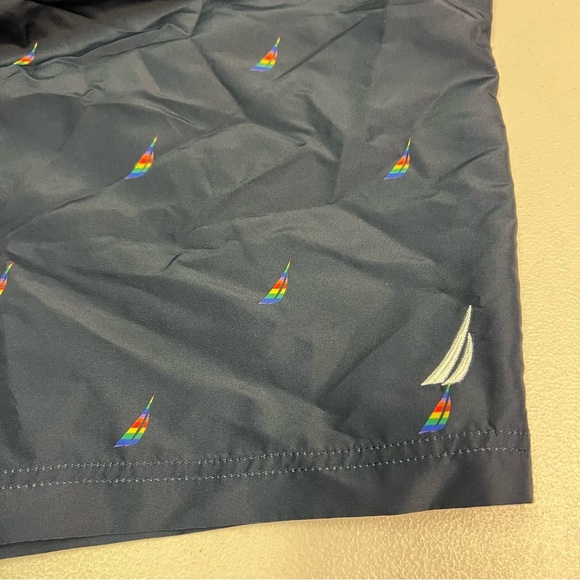 Nautica Blue Swim Trunks with Classic Design - Picture 5 of 8